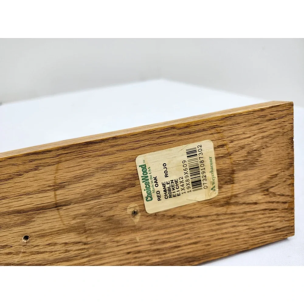 ChoiceWood Red Oak Wall Mount Peg Rack 4 Hook Coat Hat Hanger 24 Inch Brown
